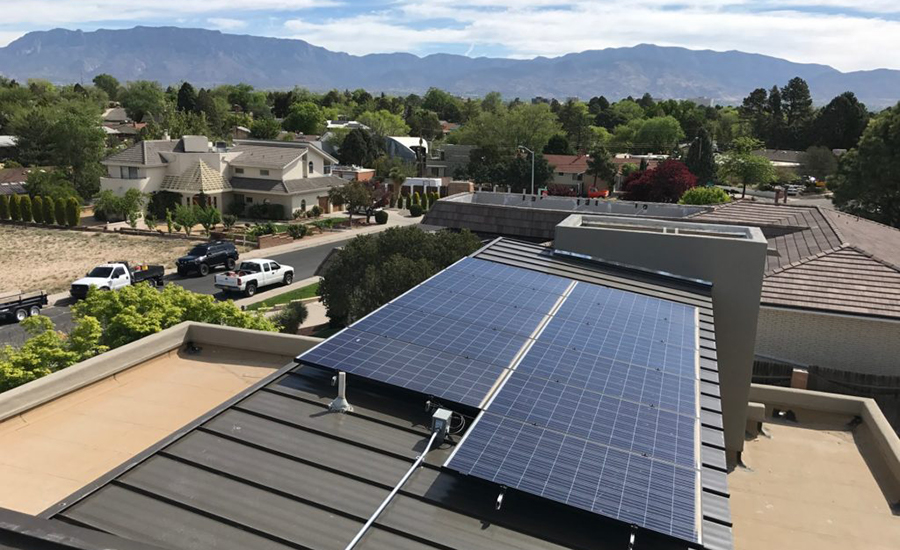 Residential solar panels installed in Albuquerque, NM